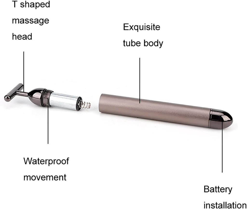 Masajeador Facial Eléctrico, Compacto Y Portátil Masajeador Facial Levantamiento Reafirmante De La Piel, Herramienta Para El Cuidado De La Piel, Gris Ahumado, for Mujeres