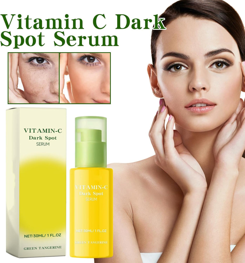 (03) Sérum Facial Con Vitamina C, Sérum Antimanchas Con Vitamina C, Antiarrugas Y Antimanchas Para La Cara,Corrector De Manchas Oscuras Y Reparador Para El Día Y La Noche,30Ml*2