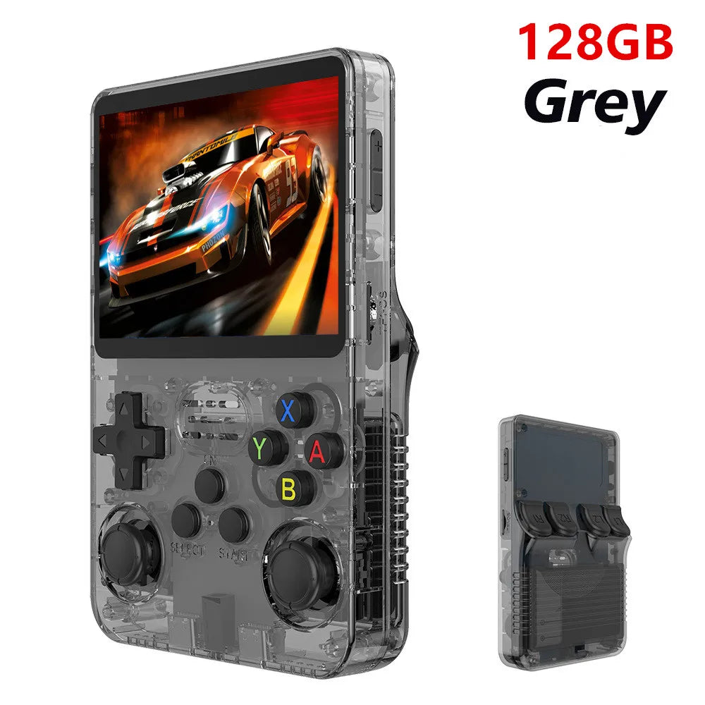 Retro R36S Handheld Video Game Console 3.5 Inch IPS Screen Portable Pocket Player with 128GB Preloaded Games Linux System