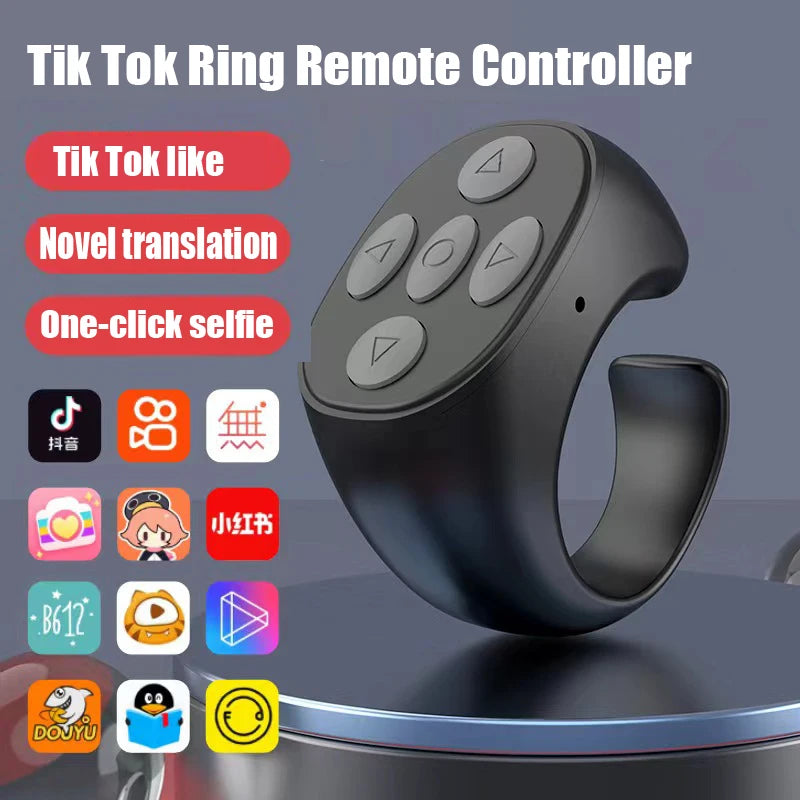 Wireless Bluetooth Mobile Selfie Lazy Artifac Tiktok Remote Control Ring Mobile Phone Bluetooth Controller T for Xiaomi Apple
