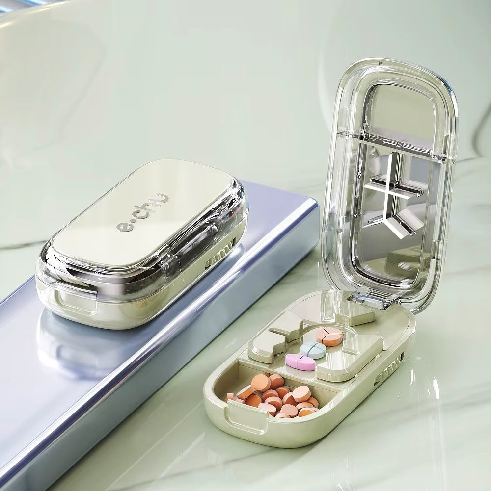 New Quartering Pill Cutter Storage Box Portable Drug Tablet Medicine Dustproof Divider Organizer Crusher Pill Cutter