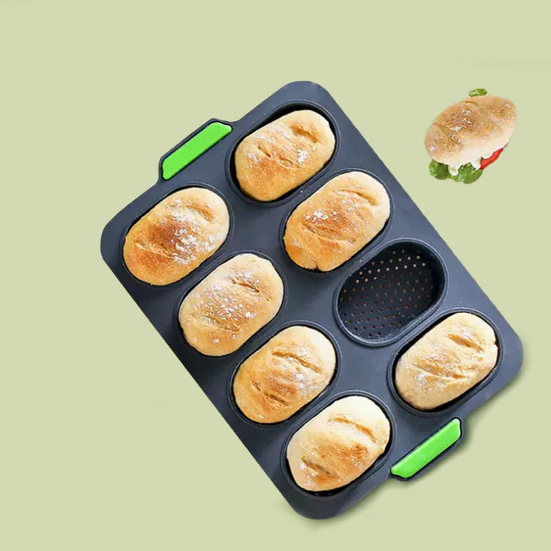 Food Grade Silicone Cake Molds Toast Tray Bread Pan Brownie Dessert Madeleine Cake Moulds Baguette Baking Tools Muffin Bakeware