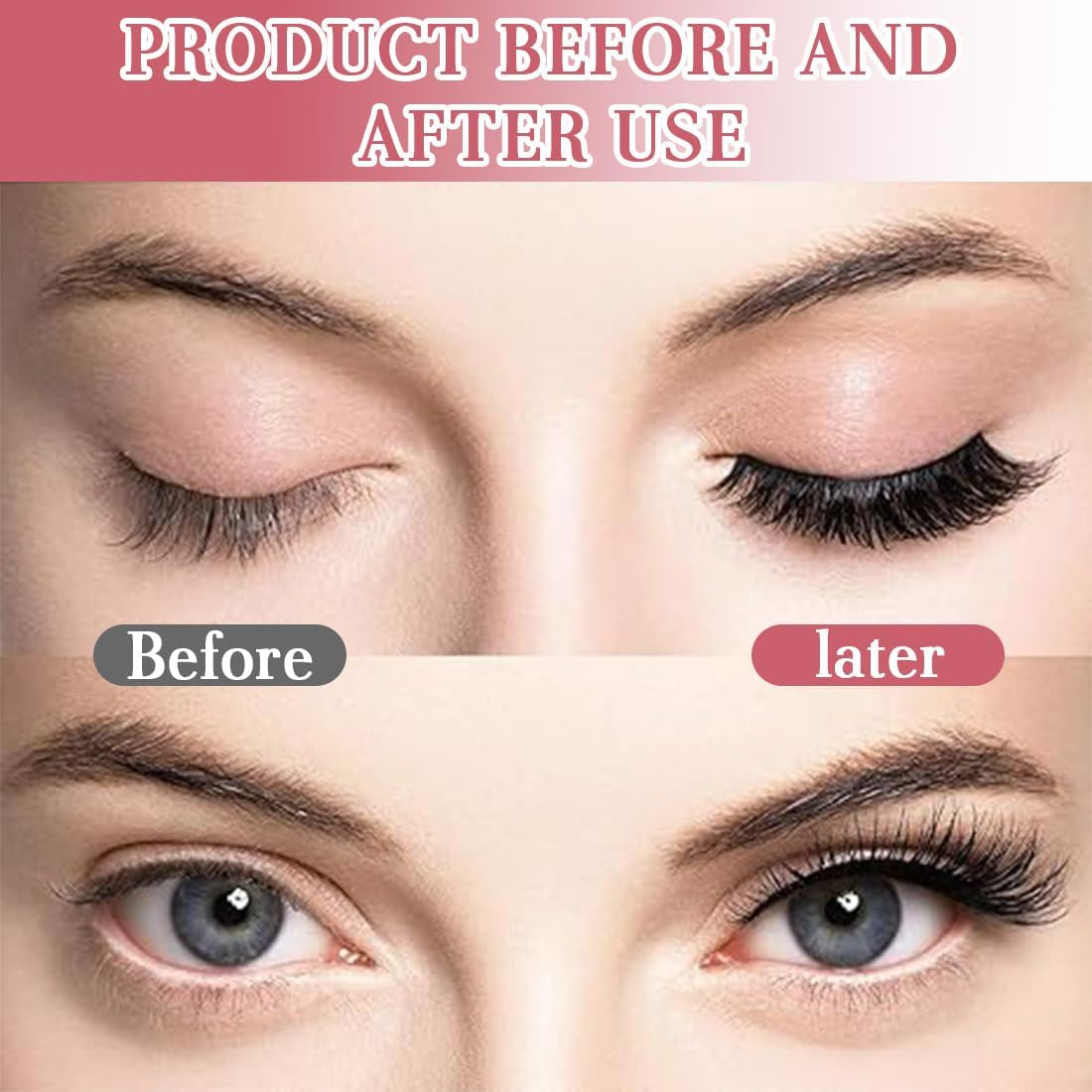 2 Pares Pestañas Postizas Kit Magneticas Pestañas Magnéticas Reutilizables 3D Kit De Pestañas Magneticas Duales Con Clip,Impermeable,Pestañas Postizas Magnéticas Pestañas Postizas