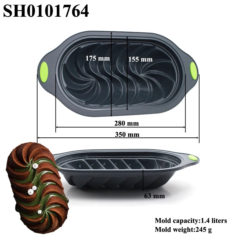 Food Grade Silicone Cake Molds Toast Tray Bread Pan Brownie Dessert Madeleine Cake Moulds Baguette Baking Tools Muffin Bakeware