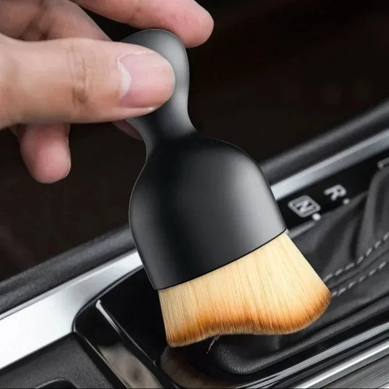 Car Interior Cleaning Tool Artificial Car Brush Crevice Dusting Detailing Car Air Vent Cleaning Soft Brush with Casing