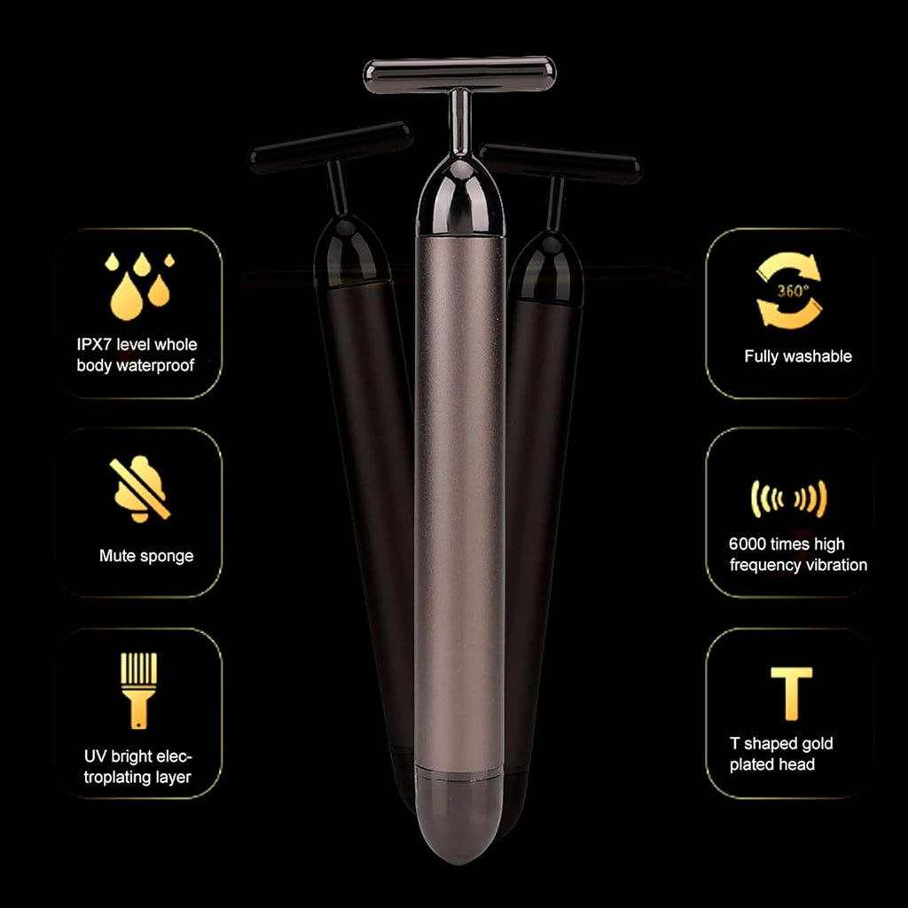 Masajeador Facial Eléctrico, Compacto Y Portátil Masajeador Facial Levantamiento Reafirmante De La Piel, Herramienta Para El Cuidado De La Piel, Gris Ahumado, for Mujeres