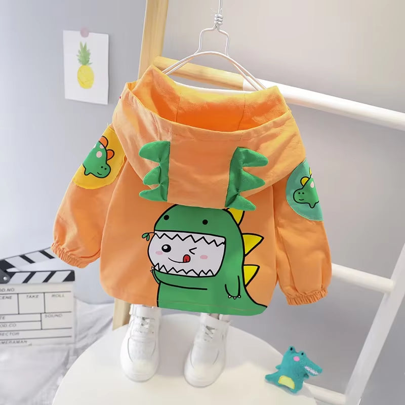 New Spring Autumn Fashion Baby Girl Clothes Children Boys Cartoon Hooded Jacket Toddler Casual Costume Infant Outfits Kids Coat