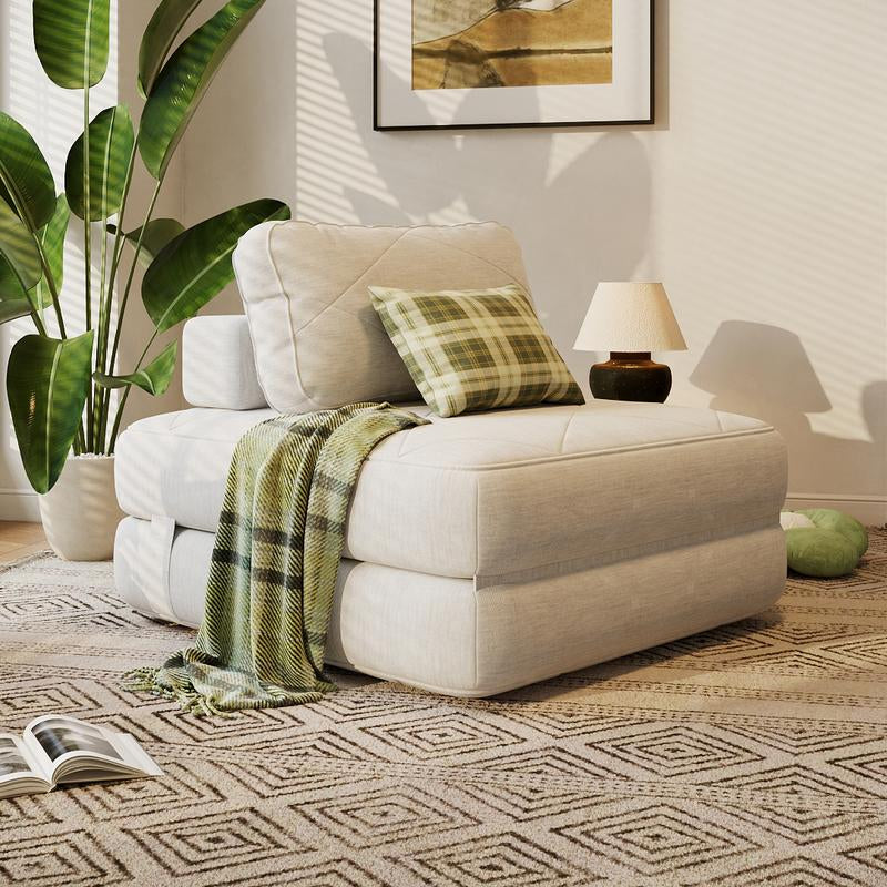 Yitahome 2-In-1 Foldable Sofa Bed, Super Comfy Chair Bed, with Pillow Foldable Mattress, with Support, Space Saver for Living Room, Bedroom, Guests