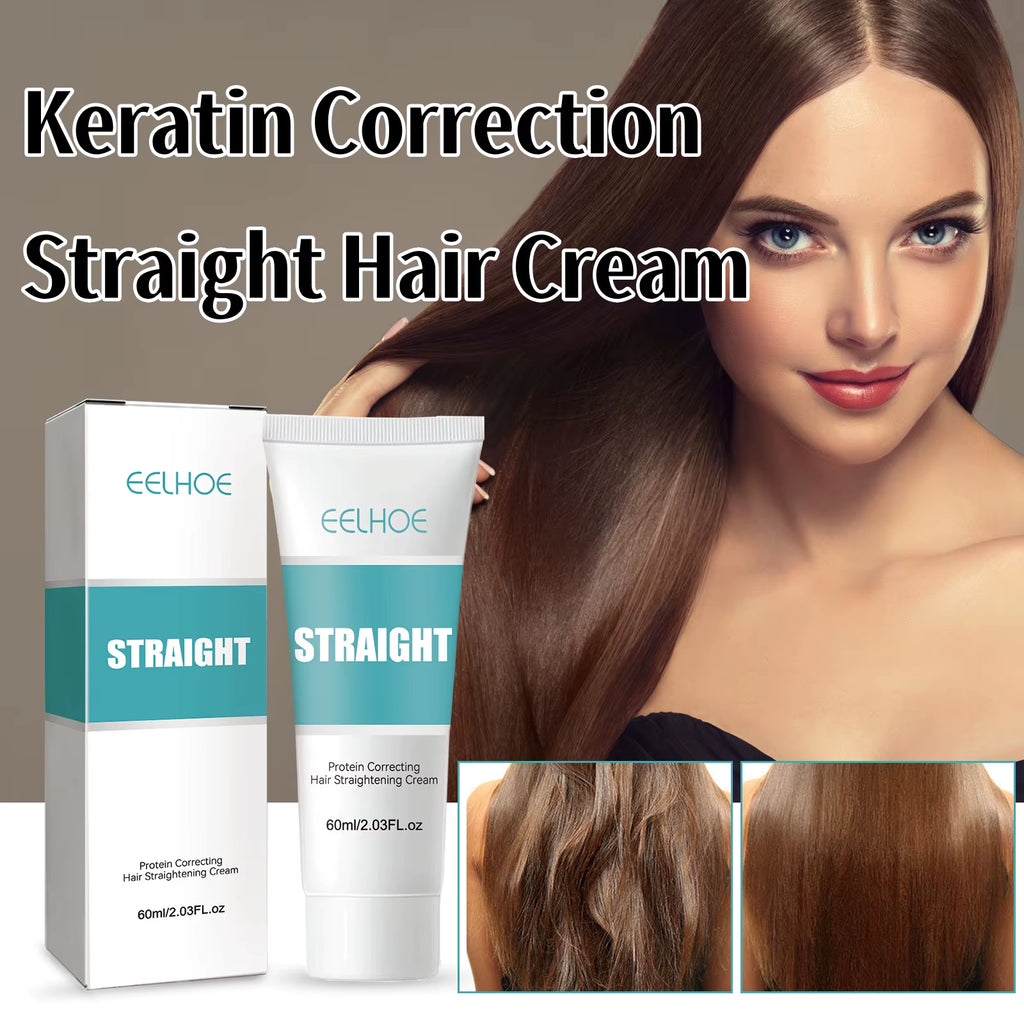 Keratin Correction Straight Hair Cream Repair Damag Hair Improve Hair Quality Soften Hair Prevent Dry Frizzy Hair Care Product