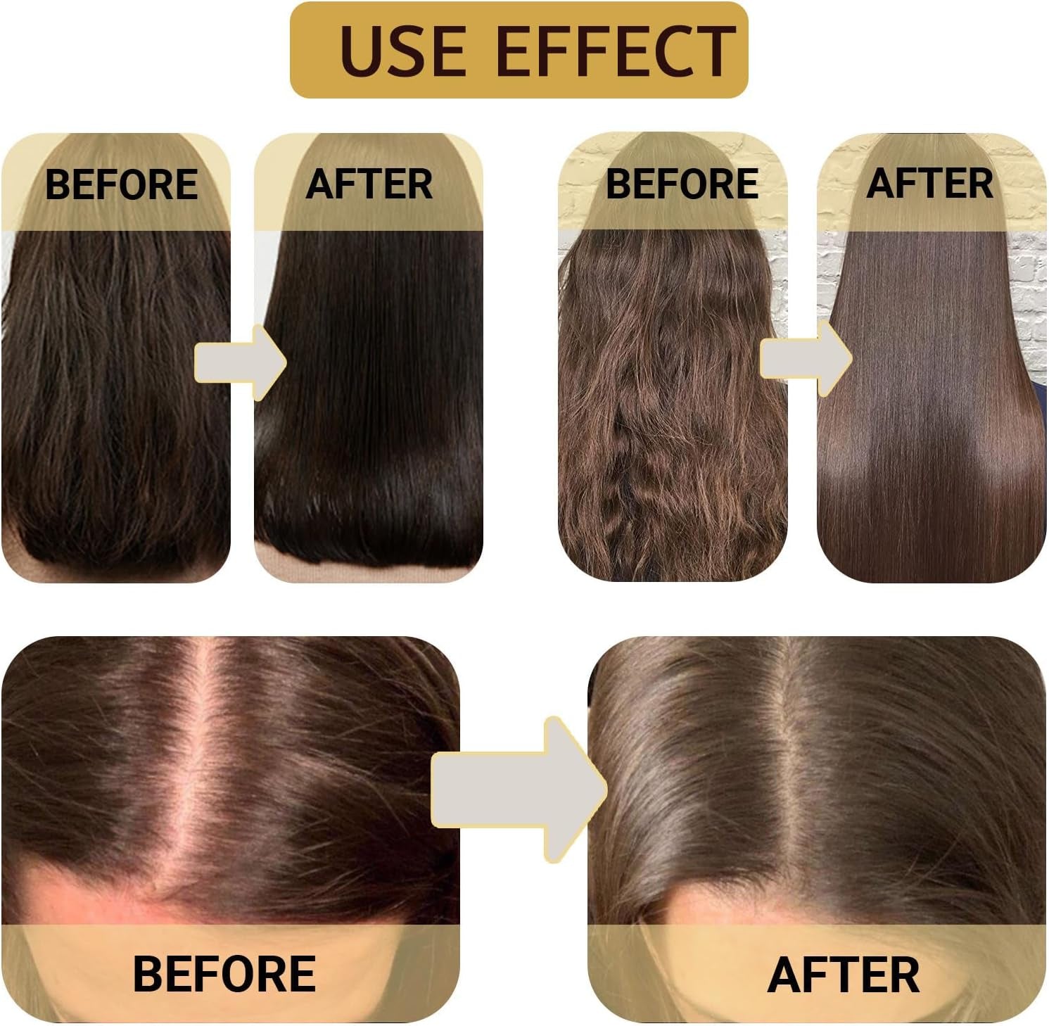 Aceite De Argán Marroquí Para El Cabello+Collagen Mascarilla Capilar,Esencia De Mascarilla Capilar De Colágeno,Aceite Esencial De Argán,Hidrata El Cabello Seco Y Encrespado