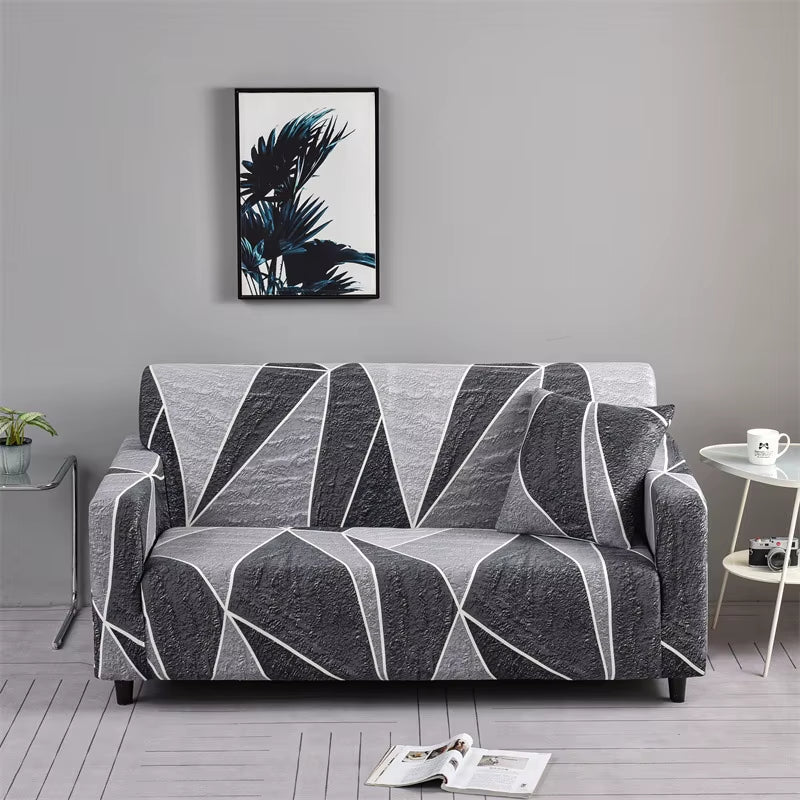 1Pc Flower Printed Elastic Sofa Cover Antidirty Spandex Sofa Cover Furniture Protector for Bedroom Office Living Room Home Decor