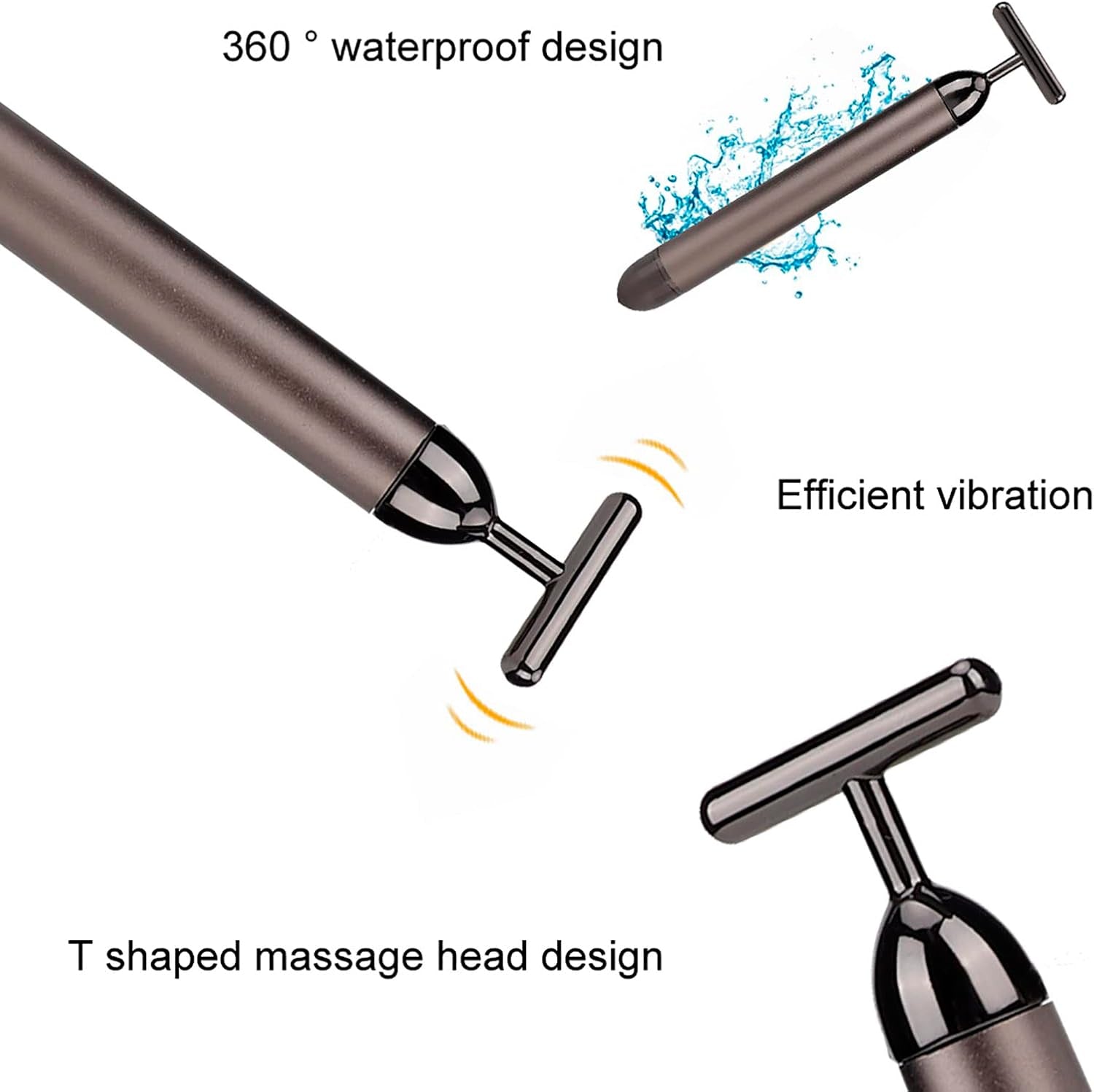 Masajeador Facial Eléctrico, Compacto Y Portátil Masajeador Facial Levantamiento Reafirmante De La Piel, Herramienta Para El Cuidado De La Piel, Gris Ahumado, for Mujeres