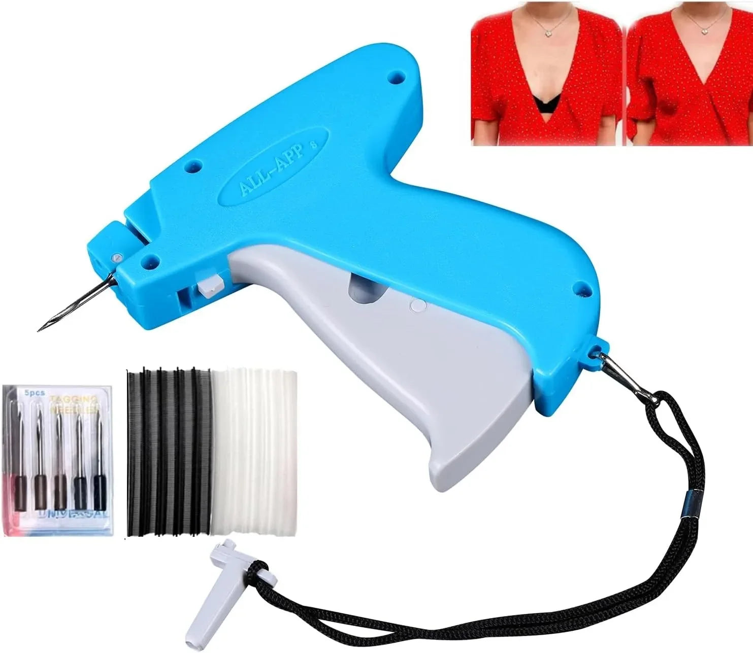 Quick Clothing Quilt Fixer with Buckles Glue Needles Portable Tag Gun Set Household Sturdy Blankets Fastener for Garment Bed