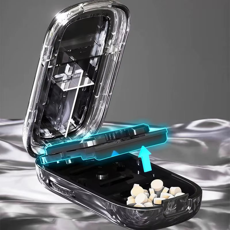 New Quartering Pill Cutter Storage Box Portable Drug Tablet Medicine Dustproof Divider Organizer Crusher Pill Cutter