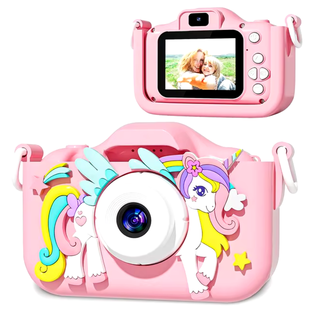 Cámara Digital Infantil HD 1080P – Pantalla de 2.0", Diseño Adorable y Funda de Silicona Protectora