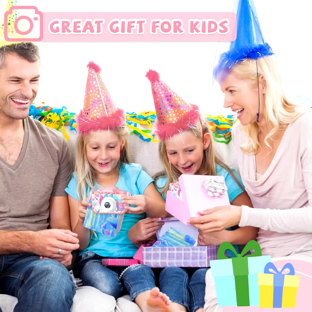 Cámara Digital Infantil HD 1080P – Pantalla de 2.0", Diseño Adorable y Funda de Silicona Protectora