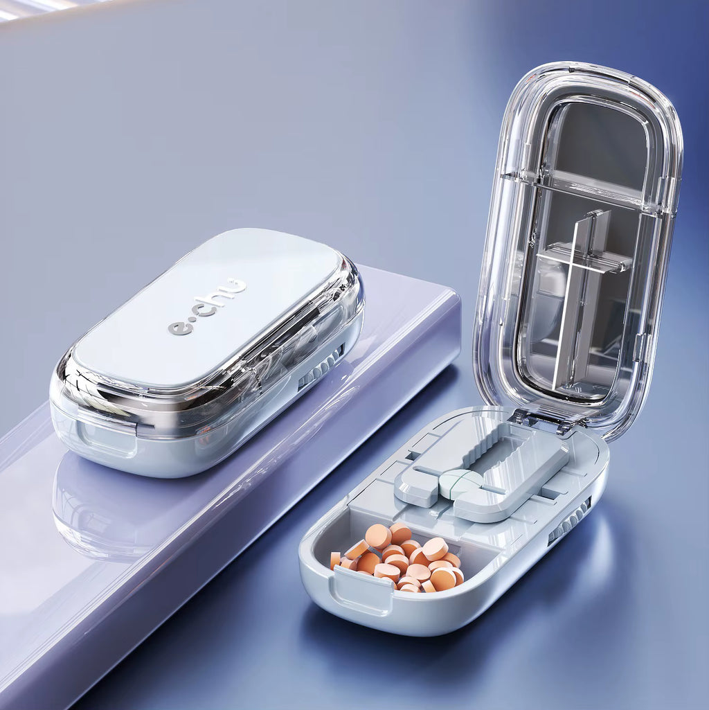 New Quartering Pill Cutter Storage Box Portable Drug Tablet Medicine Dustproof Divider Organizer Crusher Pill Cutter