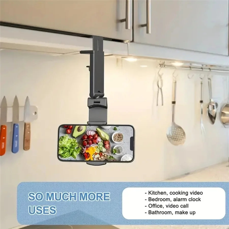 Foldable Adjustable Airplane Phone Holder Stand Portable Travel Desk for Flight Train and Car Seats Rotatable Selfie Capable