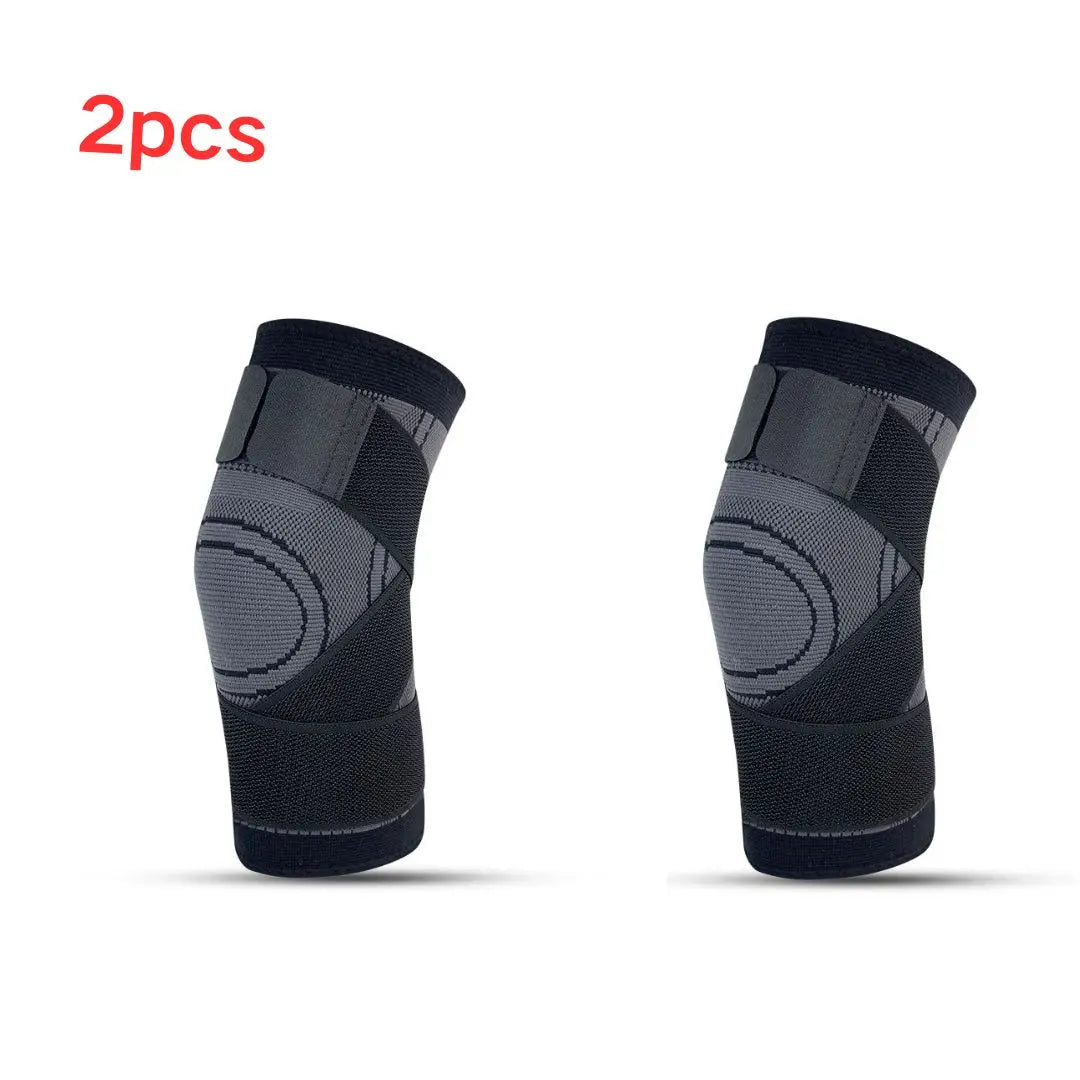 Knee Compressions Sleeve with Adjustable Straps for Running Working Out and Sports Wearing All Day