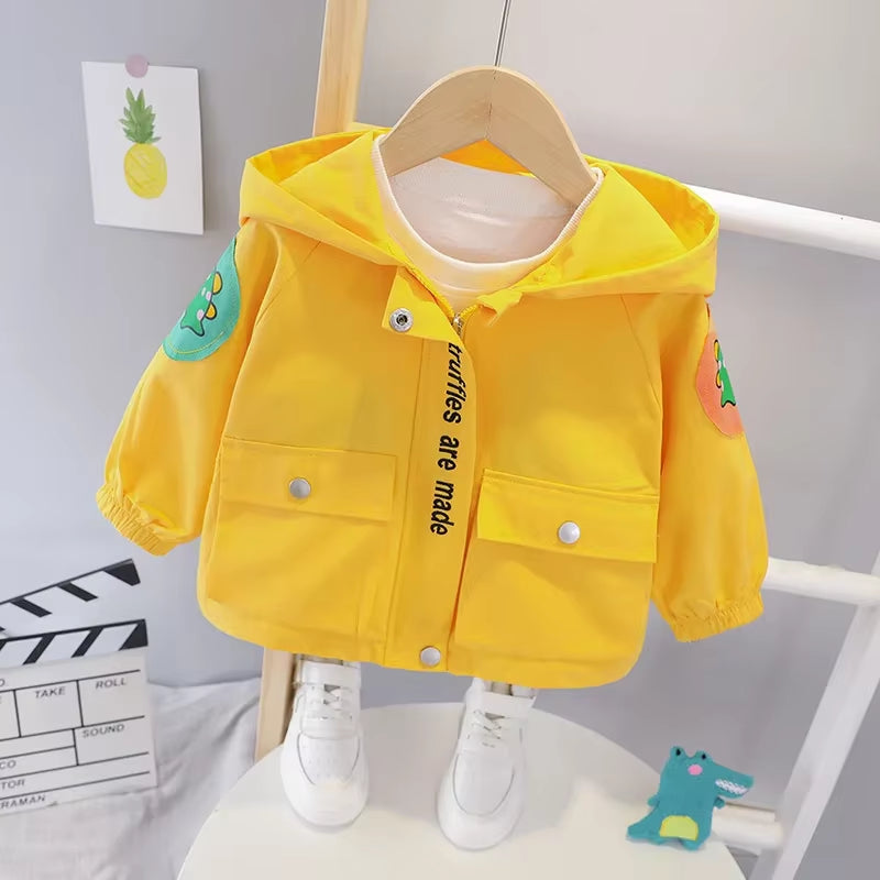 New Spring Autumn Fashion Baby Girl Clothes Children Boys Cartoon Hooded Jacket Toddler Casual Costume Infant Outfits Kids Coat