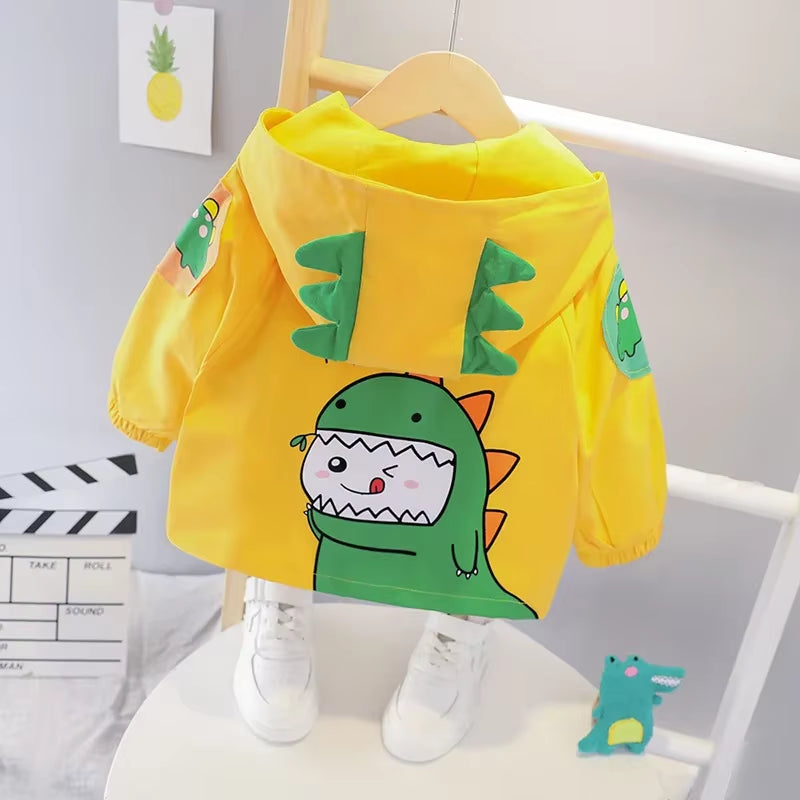 New Spring Autumn Fashion Baby Girl Clothes Children Boys Cartoon Hooded Jacket Toddler Casual Costume Infant Outfits Kids Coat