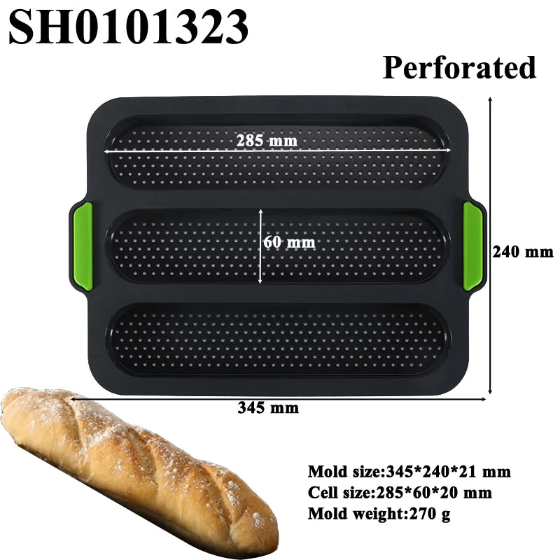 Food Grade Silicone Cake Molds Toast Tray Bread Pan Brownie Dessert Madeleine Cake Moulds Baguette Baking Tools Muffin Bakeware