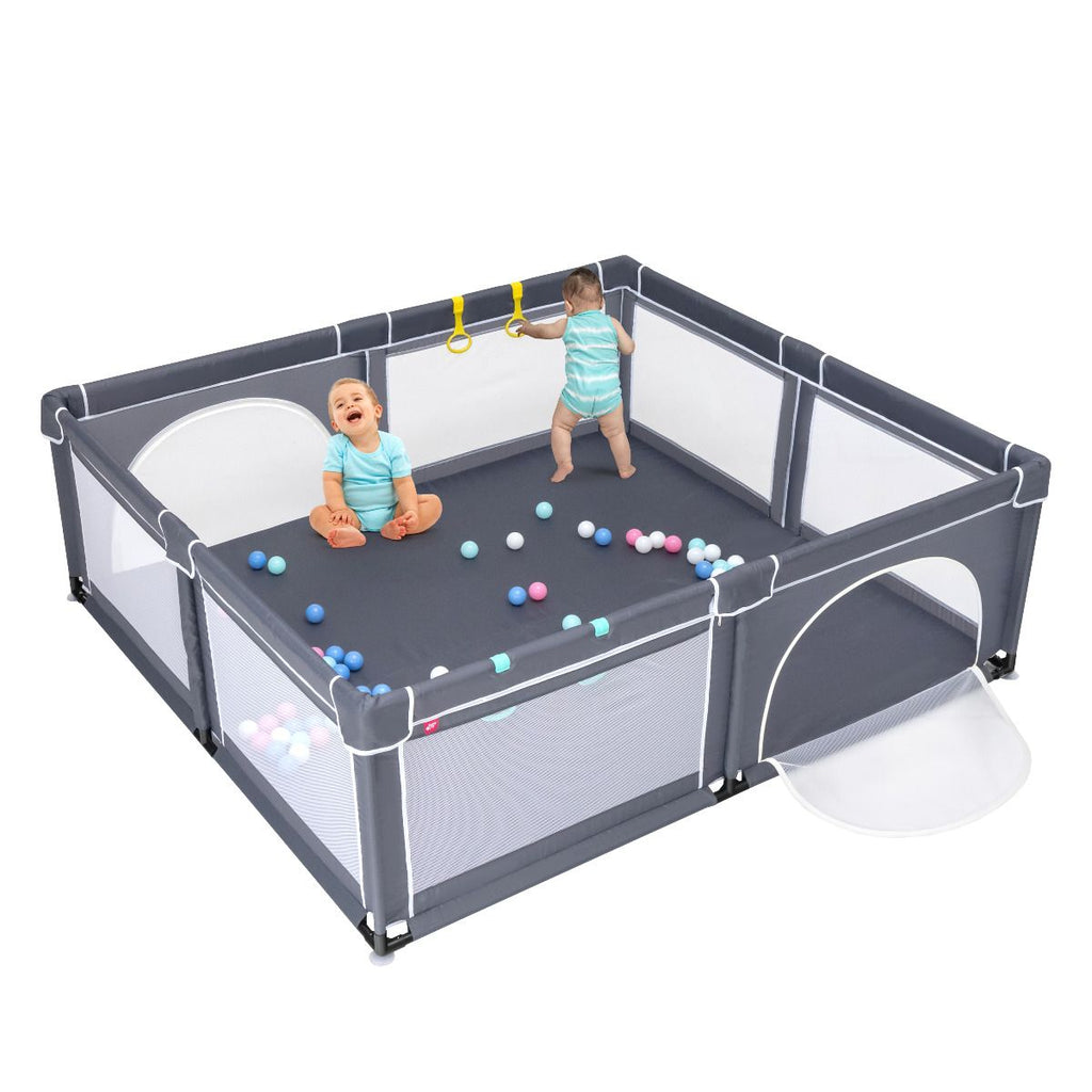 Parque Para Niños Centro Actividad Portátil Con Cercas De Seguridad 206 X 185,5 X 68 Cm