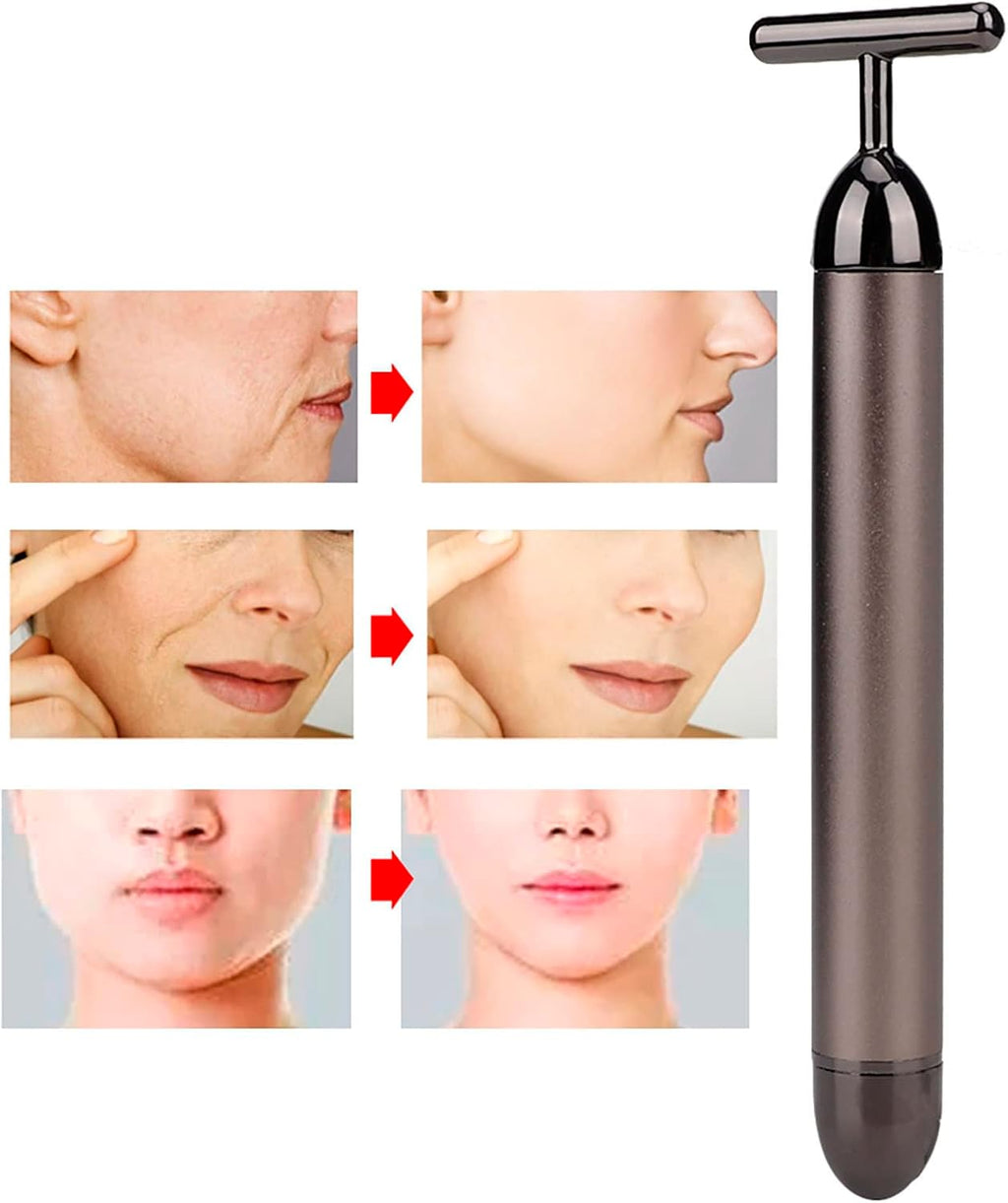 Masajeador Facial Eléctrico, Compacto Y Portátil Masajeador Facial Levantamiento Reafirmante De La Piel, Herramienta Para El Cuidado De La Piel, Gris Ahumado, for Mujeres