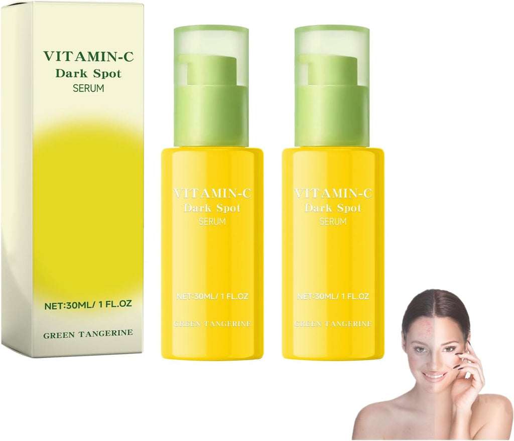 (03) Sérum Facial Con Vitamina C, Sérum Antimanchas Con Vitamina C, Antiarrugas Y Antimanchas Para La Cara,Corrector De Manchas Oscuras Y Reparador Para El Día Y La Noche,30Ml*2