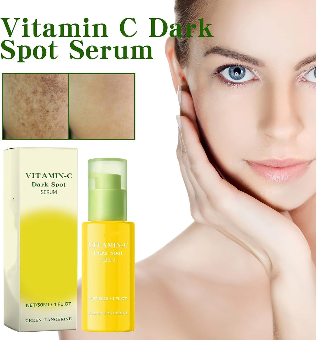 (03) Sérum Facial Con Vitamina C, Sérum Antimanchas Con Vitamina C, Antiarrugas Y Antimanchas Para La Cara,Corrector De Manchas Oscuras Y Reparador Para El Día Y La Noche,30Ml*2