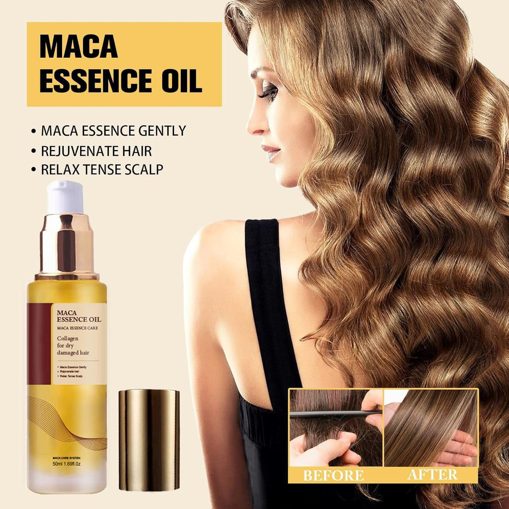 Aceite De Argán Marroquí Para El Cabello+Collagen Mascarilla Capilar,Esencia De Mascarilla Capilar De Colágeno,Aceite Esencial De Argán,Hidrata El Cabello Seco Y Encrespado