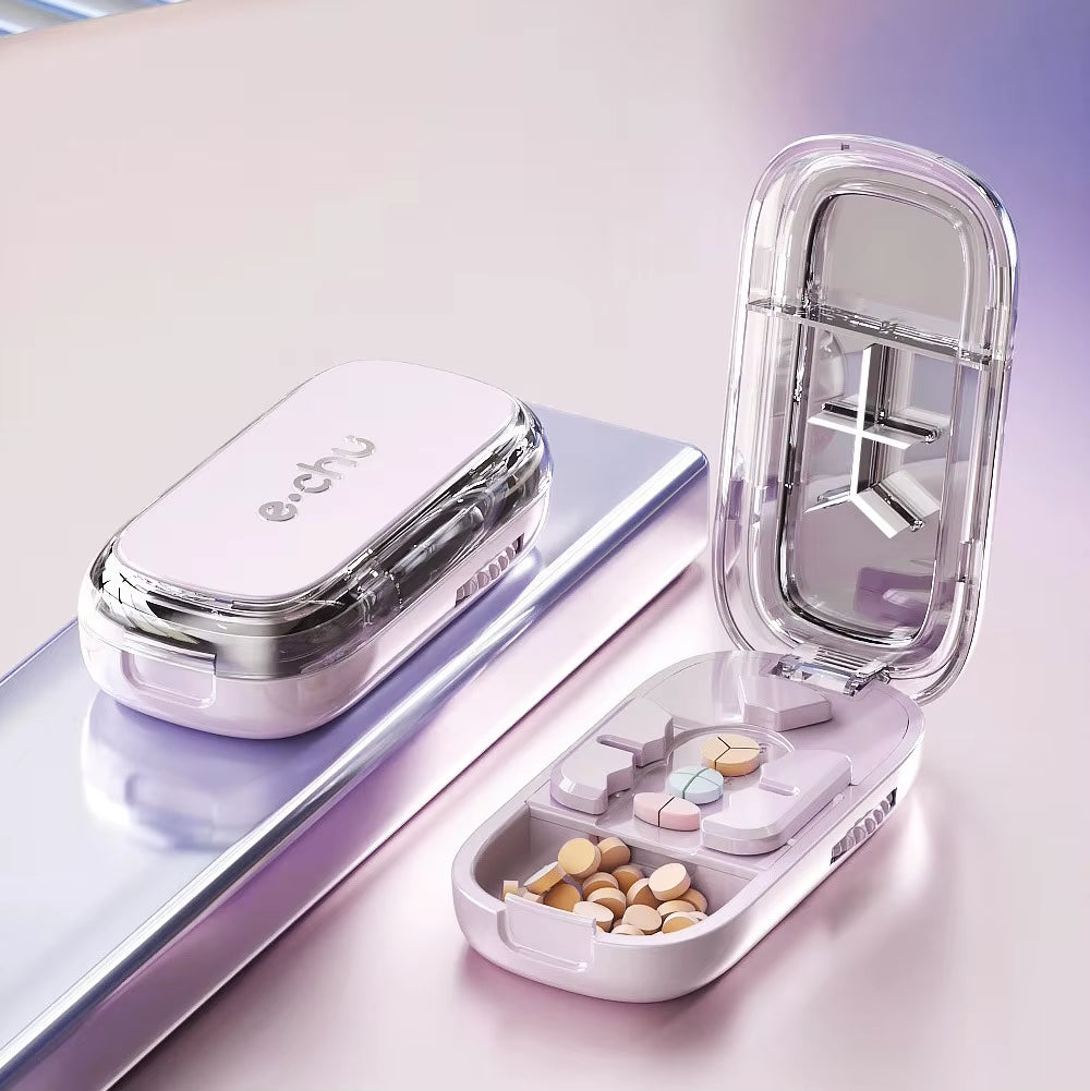 New Quartering Pill Cutter Storage Box Portable Drug Tablet Medicine Dustproof Divider Organizer Crusher Pill Cutter
