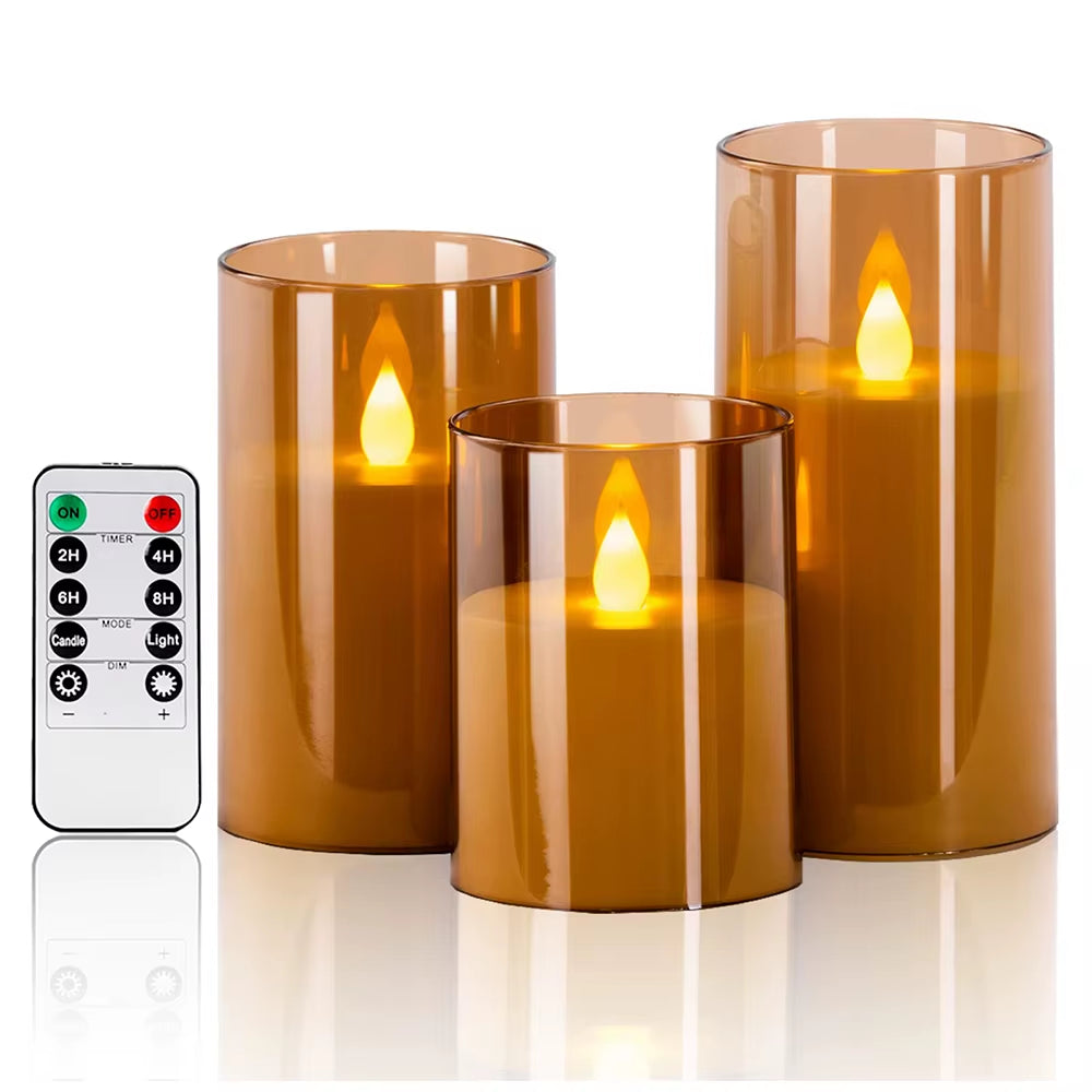 LED Lights Electronic Candles LED Candle Decorations Acrylic Candles Complete Set of Remote Control Timers Christmas and Wedding