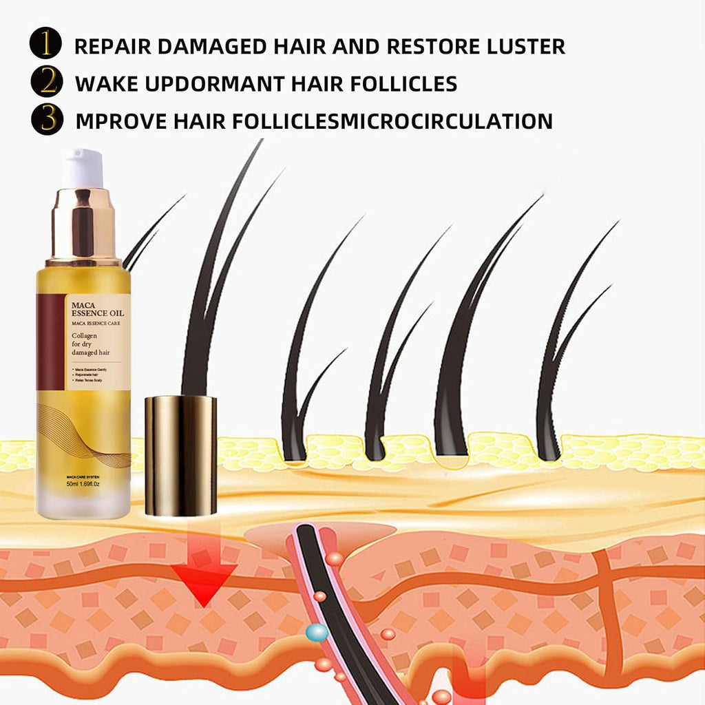 Aceite De Argán Marroquí Para El Cabello+Collagen Mascarilla Capilar,Esencia De Mascarilla Capilar De Colágeno,Aceite Esencial De Argán,Hidrata El Cabello Seco Y Encrespado