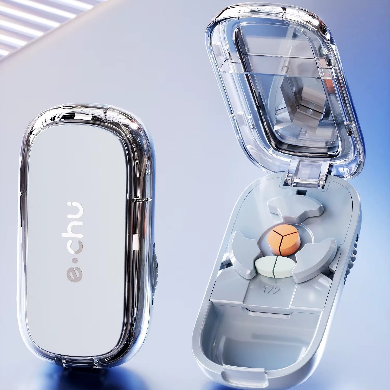 New Quartering Pill Cutter Storage Box Portable Drug Tablet Medicine Dustproof Divider Organizer Crusher Pill Cutter