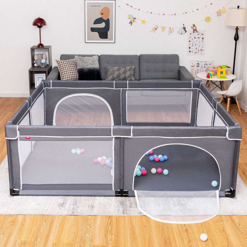 Parque Para Niños Centro Actividad Portátil Con Cercas De Seguridad 206 X 185,5 X 68 Cm