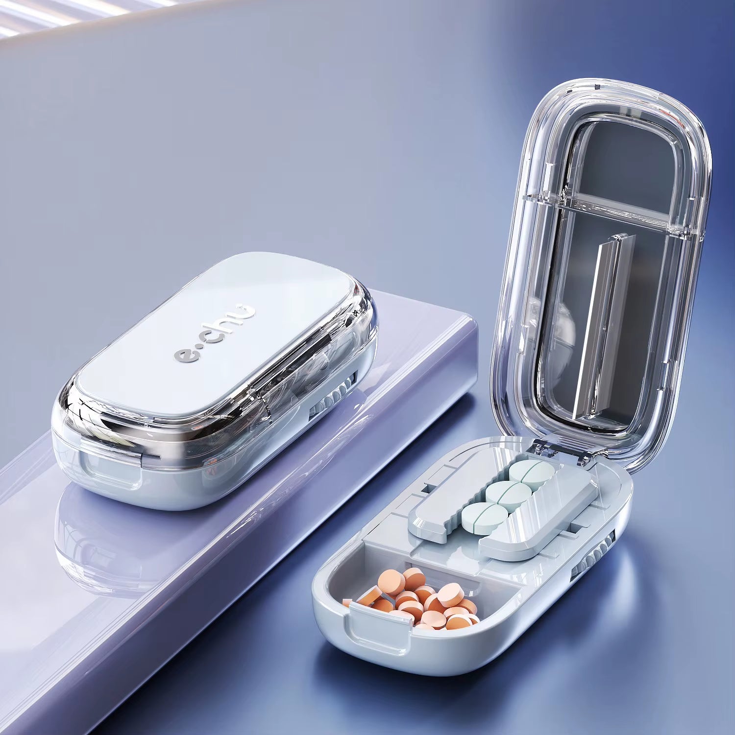 New Quartering Pill Cutter Storage Box Portable Drug Tablet Medicine Dustproof Divider Organizer Crusher Pill Cutter