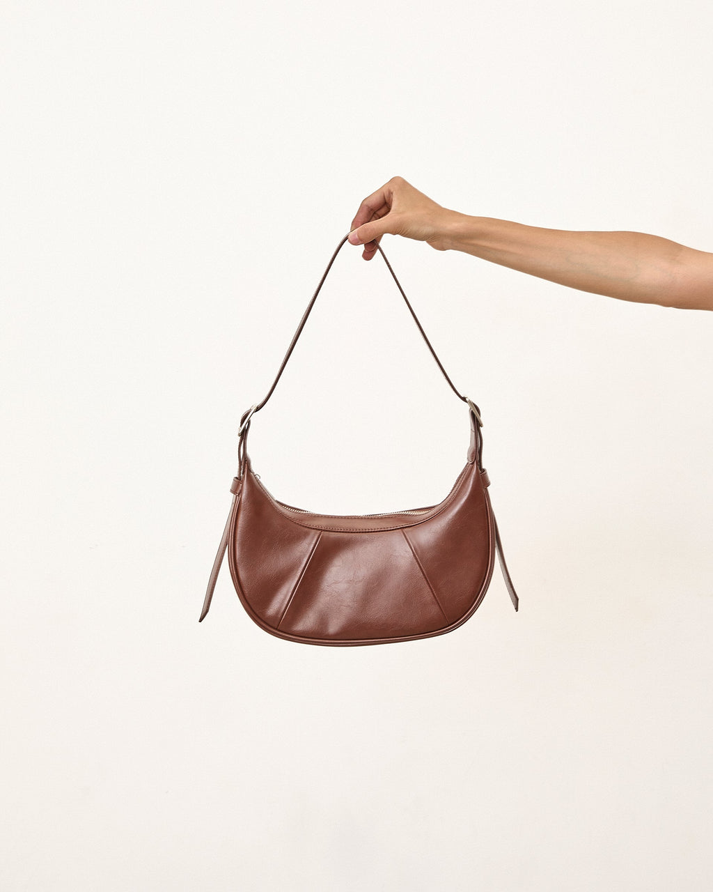 Bolso de hombro efecto craquelado color chocolate 🤎